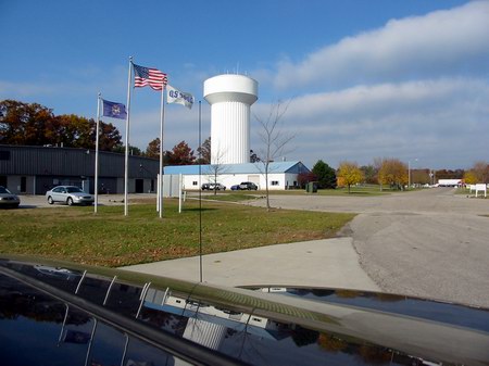 M-104 Drive-In Theatre - Street Now From Water Winter Wonderland (newer photo)